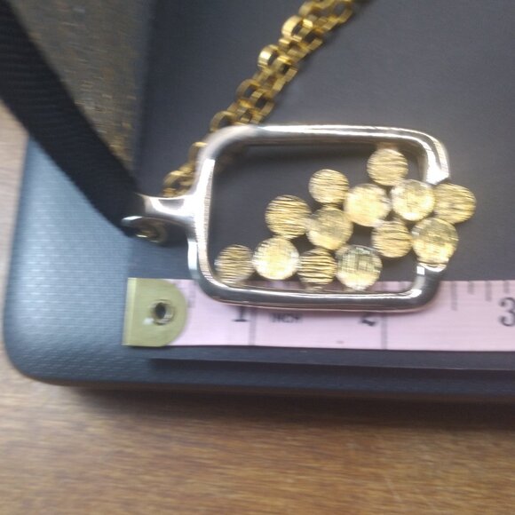 Vintage Gold Tone Signed PARK LANE Pendant Necklace mid century - Picture 4 of 5